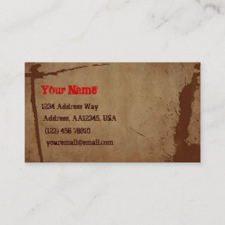 Visite Carte Brown de profil d'éclaboussure