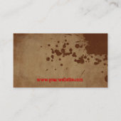 Visite Carte Brown de profil d'éclaboussure (Dos)