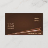 Visite Carte brun chocolat de profil de boucle de page (Dos)