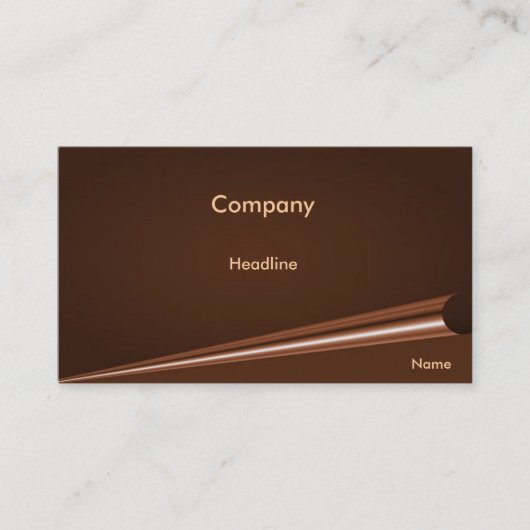 Visite Carte brun chocolat de profil de boucle de page (Devant)