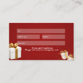 Visite Carte cadeau 50% de remise noël 2023 (Dos)