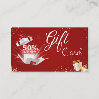 Visite Carte cadeau 50% de remise noël 2023