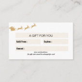 Visite Carte cadeau $50 pour Noël de mariée (Dos)