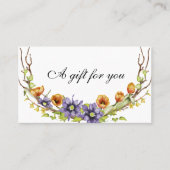 Visite Carte cadeau aux fleurs de ressort d'eau (Devant)