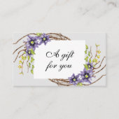 Visite Carte cadeau aux fleurs de ressort d'eau (Devant)