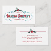 Visite Carte cadeau de Noël Cookie Baking (Devant / Derrière)