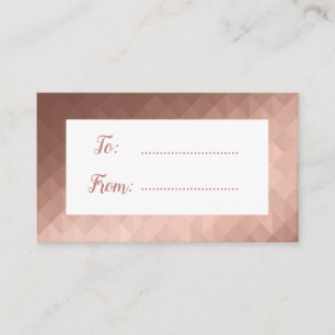 Visite Carte cadeau de Noël en or Rose