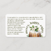 Visite Carte cadeau de Noël Gâteau cadeau de Noël (Dos)