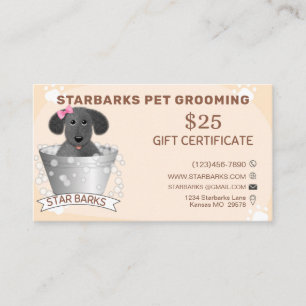 Visite Carte cadeau pour animaux de compagnie Groomers