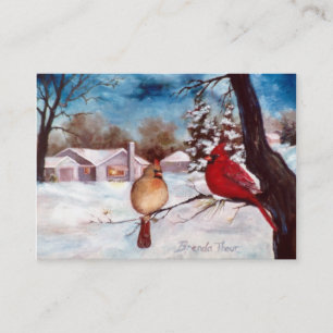 Visite Carte cardinale d'art de sérénité d'hivers