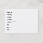 Visite Carte Carte de visite/Profil de la fête du thé (Dos)