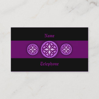 Visite Carte celtique de profil - pourpre et noir 4