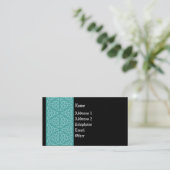Visite Carte celtique de profil - vert de menthe et noir (Debout devant)