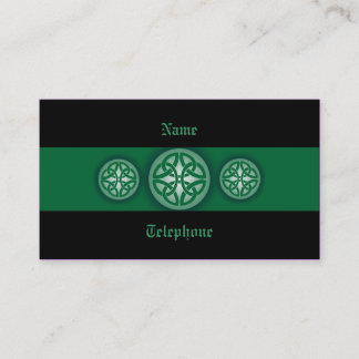 Visite Carte celtique de profil - verte et noir 4