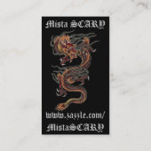 Visite Carte chanceuse de profil de dragons chinois (Dos)