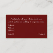 Visite Carte chic d'entreprise de services de nourriture (Dos)