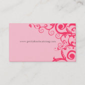 Visite Carte chic hispanique italienne de chef de femme (Dos)