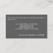 Visite Carte chrétienne de prière pasteur de christianism (Dos)