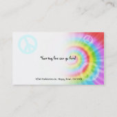 Visite Carte colorée de profil de PAIX (Dos)