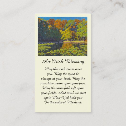 Visite Carte commémorative de belle couleur d'automne (Devant)