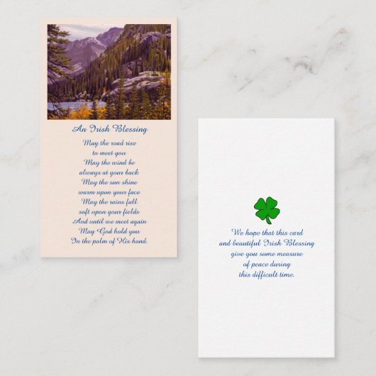 Visite Carte commémorative de la fête de la vie (Devant / Derrière)