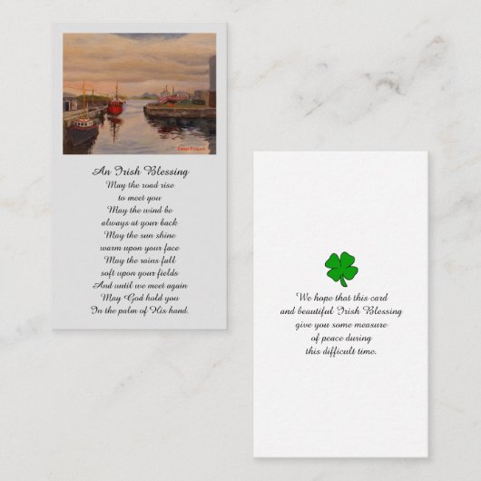 Visite Carte commémorative de prière (Devant / Derrière)