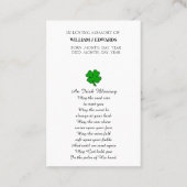 Visite Carte commémorative de prière (Dos)