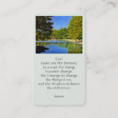 Visite Carte commémorative de prière de sérénité (Devant)