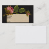 Visite Carte commerciale victorienne de rose moussu de (Devant / Derrière)