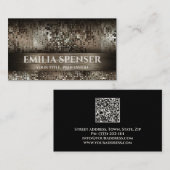 Visite Carte Cool chatoyante Platina Design de luxe (Devant / Derrière)