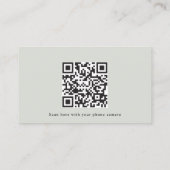 Visite Carte d'accompagnement de mariage avec code QR Gre (Dos)