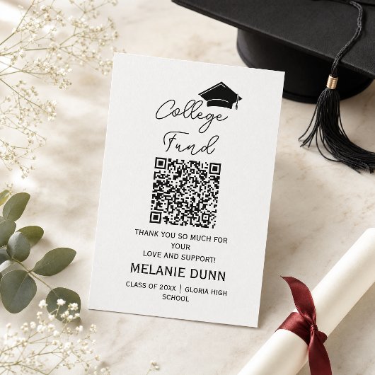 Visite carte d'accompagnement de remise de diplôme de fon