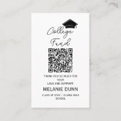 Visite carte d'accompagnement de remise de diplôme de fon (Devant)