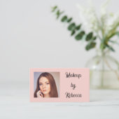 Visite Carte d'affaires de maquillage photo code QR écrit (Debout devant)