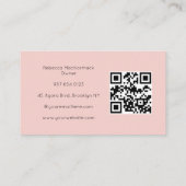 Visite Carte d'affaires de maquillage photo code QR écrit (Dos)