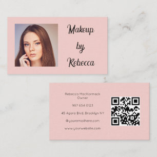 Visite Carte d'affaires de maquillage photo code QR écrit