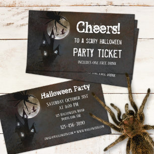 Visite Carte d'affaires pour billet de fête d'Halloween d
