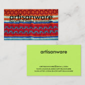 Visite carte d'affaires/profil de Knit d'Artisanware de (Devant / Derrière)
