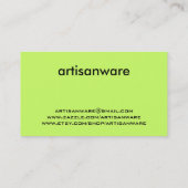 Visite carte d'affaires/profil de Knit d'Artisanware de (Dos)