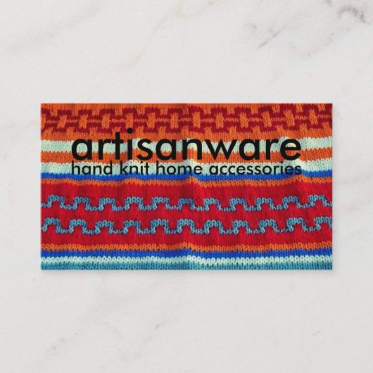 Visite carte d'affaires/profil de Knit d'Artisanware de (Devant)