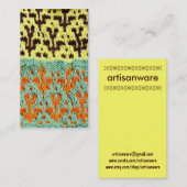 Visite carte d'affaires/profil de Knit d'Artisanware de (Devant / Derrière)
