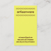Visite carte d'affaires/profil de Knit d'Artisanware de (Dos)