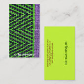 Visite carte d'affaires/profil de Knit d'Artisanware de (Devant / Derrière)