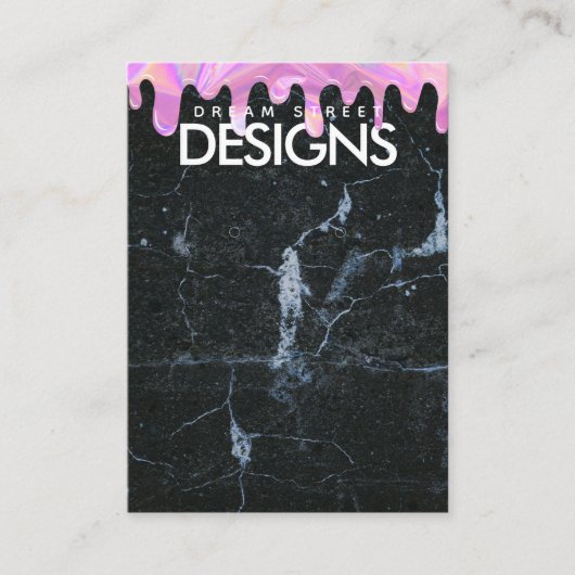 Visite Carte d'affichage à oreille en cristal de cristal  (Devant)