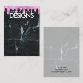 Visite Carte d'affichage à oreille en cristal de cristal  (Devant / Derrière)