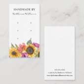 Visite Carte d'affichage à trois oreilles | Floral de tou (Devant / Derrière)