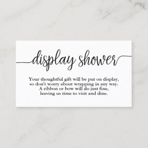 Visite Carte d'affichage Baby shower de script lettres à 
