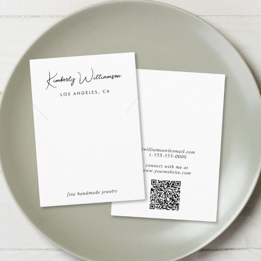 Visite Carte d'affichage chic en collier de bijoux