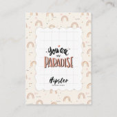 Visite Carte d'affichage de Badge (Dos)