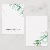 Visite Carte d'affichage de bijoux de collier • Cactus (Devant / Derrière)